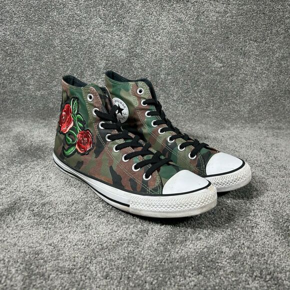 Converse Chuck Taylor All-Star Hi 162875C Mens 9 Womens 11 Camo Rose Patch Shoes main image 6